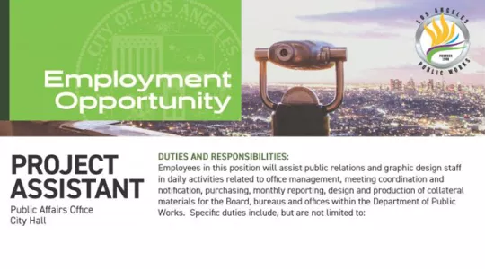 Employment OpportunityProject Assistant