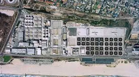 Aerial view of Hyperion sewage treatment plant