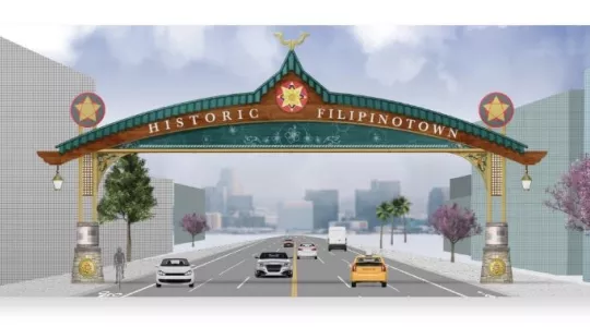 Rendering of Historic Filipinotown Eastern Gateway project