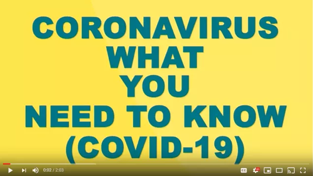 corona virus, psa, video, channel 35