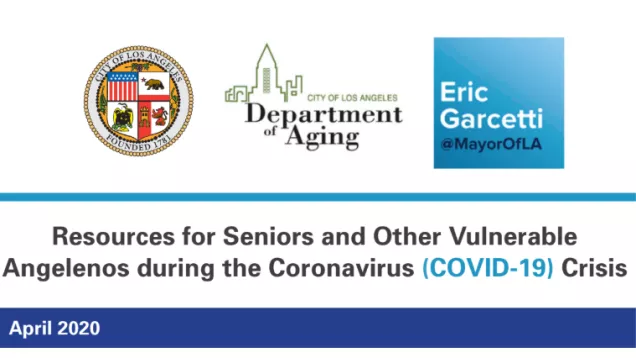 department of aging, seniors, resources, covid19, coronavirus